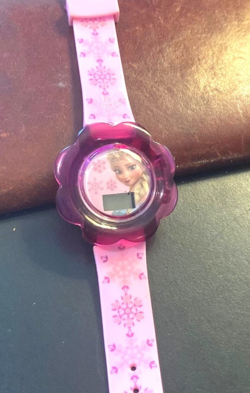 Girl's Pink Resin Disney Frozen Watch, Digtal LCD